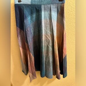 Multi colored pleated skirt
